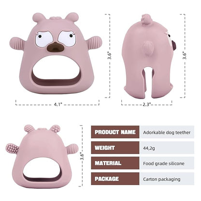 Silicone Teether Toys’╝īTeething Toys for Babies, Baby Teether Never Drop Baby Teether for Teething Relief