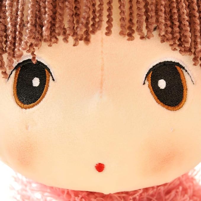 Plush Baby Doll Girl with Clothes, 17.7 Sweetheart Rag Doll Cozy Cuddle Soft Baby Doll for Kids Babies