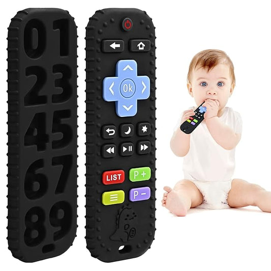 Teething Relief Teethers Toys for Babies 3-6 12 Months Gifts, Silicone Remote Control Baby Teether Bath Toys for 3 6 9 Months Newborn Infant Boy Girl Autism