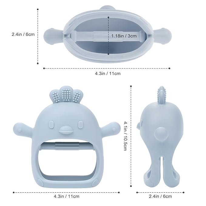 Baby Teething Toys, Soft Silicone Baby Teether Toys for 0-6 Months