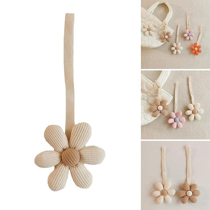 1Pc White Stylish Flower Pacifier Pendant Fashionable Pacifier Holder Ornament Keep Your Pacifier Secure and Fashionable Gift Soft Cloth Pacifier Leash,Pacifiers
