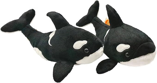 make my day Orca Blackfish Stuffed Animal Plush Toy Killer Whale Stuffed Animal Sea Critters Plush Doll Adorable Soft Whale Toy Plushies Present for Kids, Babies 12inch 2PCS