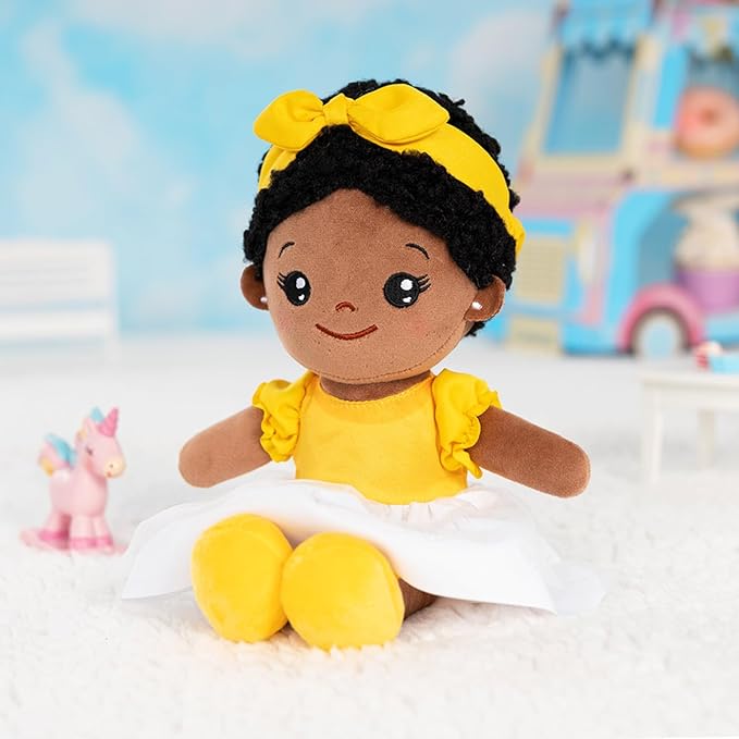 OUOZZZ Soft Black Baby Dolls for Girls - First African 12"