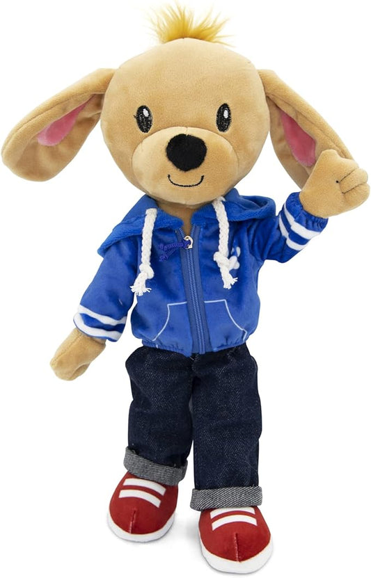 Playtime by Eimmie Plushible Rag Doll Dog - Soft Dolls for Baby Boy, Girls 14 Inch
