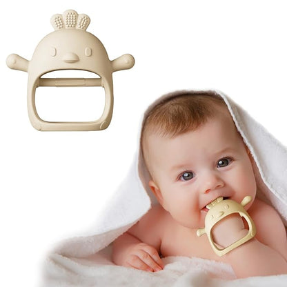 Silicone Baby Teether Toy .Dust-Proof Infants Chew Toys & Soothing 2-in-1’╝īAnti-Dropping Silicone Pacifier(1 Packs)