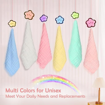 Absorbent Baby Bath and Face Towels 100% Cotton 10 x 10?â?