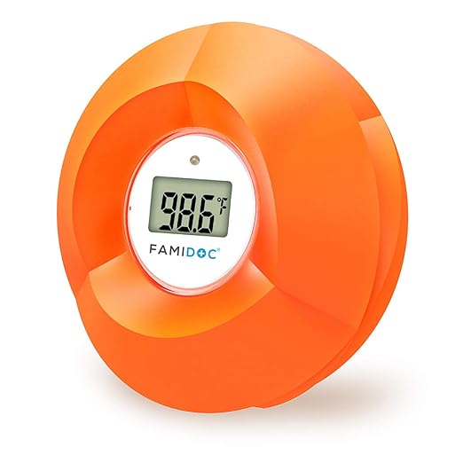 Famidoc Baby Bath Thermometer Floating Toy Bath Tub Thermometers, Flower