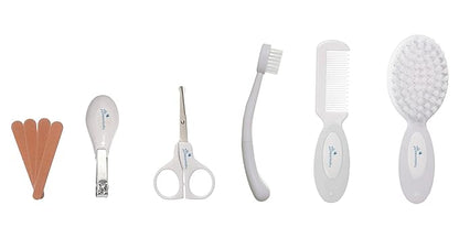 Dreambaby Essential 10pc Baby Grooming Kit, Newborn Safety Care Set with Brush, Comb, Toothbrush, Nail Clippers, Nail Scissors, Emory Boards and Storage Case