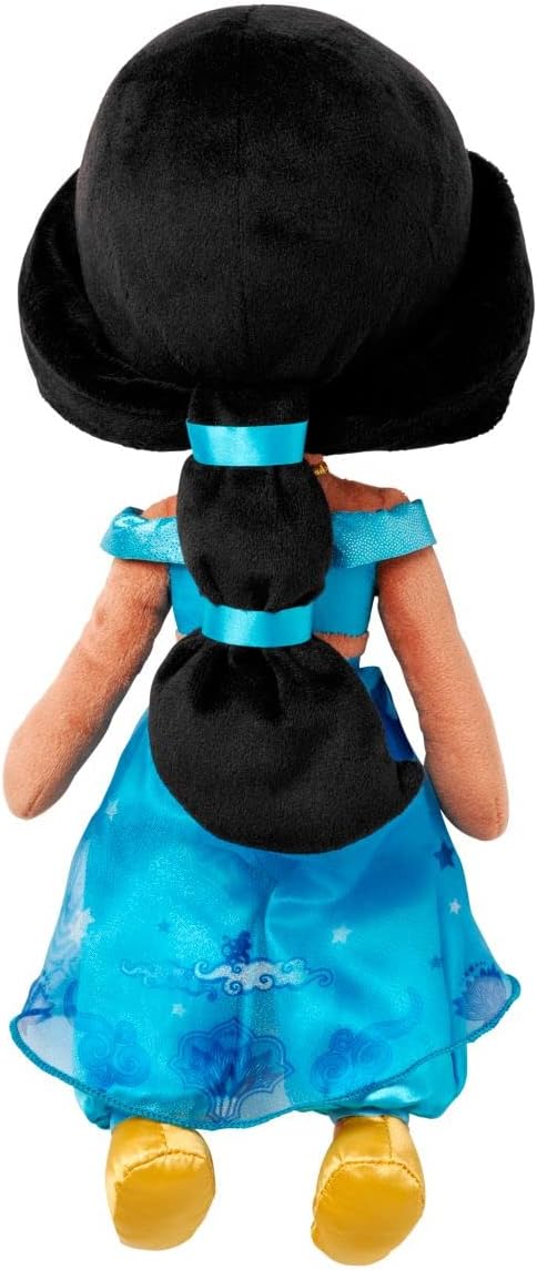 Disney Store Official Princess Plush Doll (Jasmine from Aladdin) Medium 14 Inches, Princess Dolls with Embroidered Features
