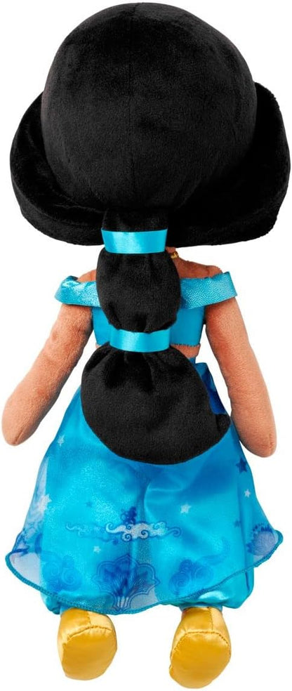 Disney Store Official Princess Plush Doll (Jasmine from Aladdin) Medium 14 Inches, Princess Dolls with Embroidered Features
