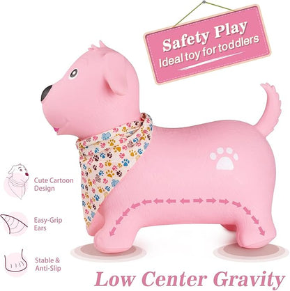 INPANY Bouncy Dog Hopper for Toddlers-Hopping/Bouncing/Bounce hoppers, Jumping Toys 2, 3, 4, 5