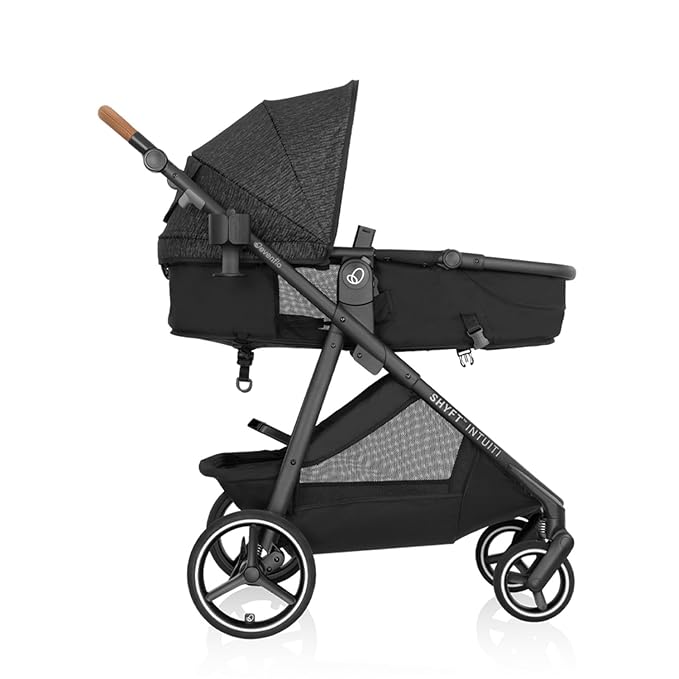 Evenflo Shyft Intuiti Travel System with Revolve180 LiteMax NXT Rotational Infant Car Seat (Black Shale)