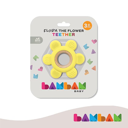 BAMBAM Baby Premium Silicone Teething Ring Toy ??100% BPA Free, Child Safety Tested 0-6, 3-6 6-12 Months