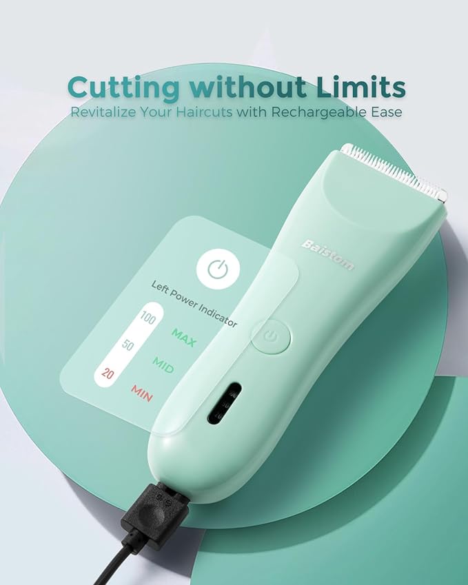 Baby Hair Clippers, Quiet & Dual-Mode Hair Cutting for 0-12, Waterproof Rechargeable & Cordless Hair Trimmer for Infant Toddler & Kids