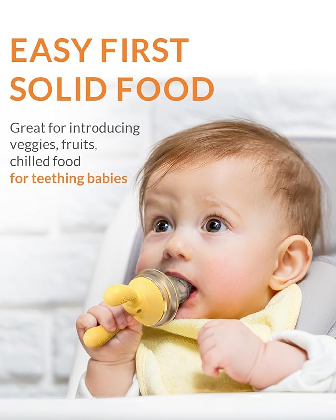 Infinno Baby Fruit Food Feeder for Infant, Soft Silicone Vegetable Feeder 4 Months
