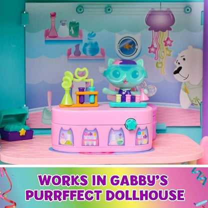 Gabby's Dollhouse, Celebration Series Mercat Bobble Figure with Dollhouse Furniture and Accessories 3 and