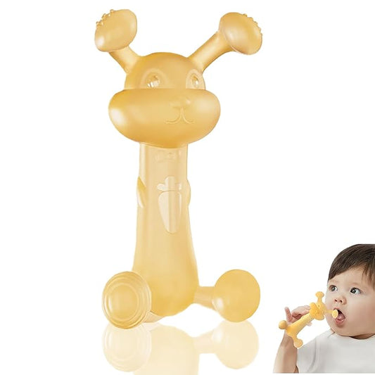 Baby Bunny Teething Toy ’╝īBaby Teether for Teething Relief’╝?00% Food-Grade Silicone Teething Toys for Baby 0-6, 12 18 Months