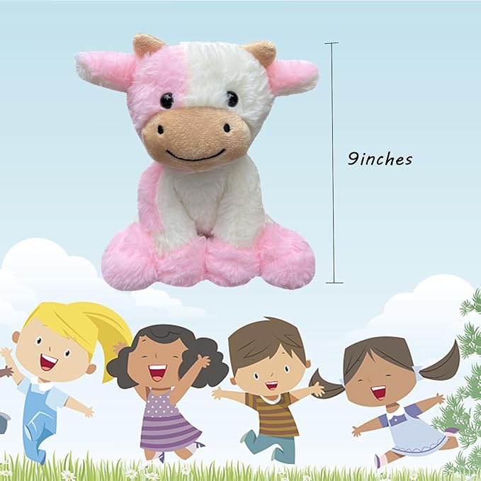 9 inches Cow Stuffed Animal Soft Plush Cute Cow Doll