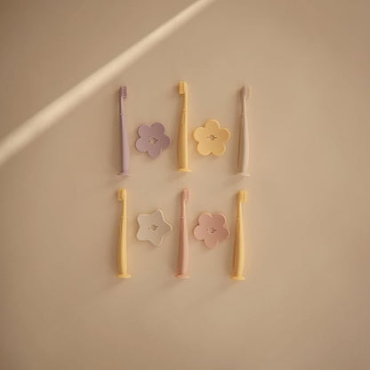mushie Flower Toddler Training Toothbrush (Blush)