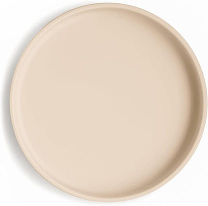 mushie Classic Silicone Suction Plate | BPA-Free Non-Slip Design (Shifting Sand)