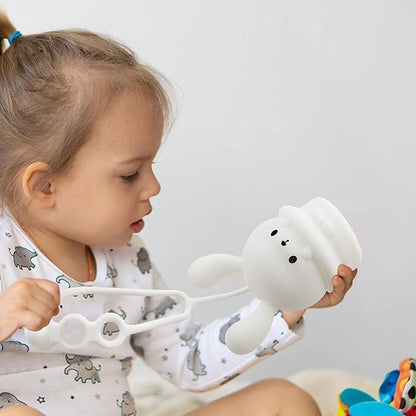 Night Light for Baby Cribs - Nightlight With Timing & Dimming Function 9 Colors Changing Eye Caring Portable Hanging Rechargeable Led Light Up Toddler Bed Room Travel Essentials Soft Silicone BPA Free