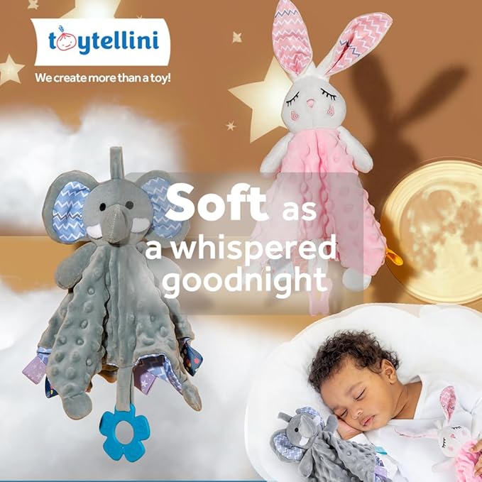Soothe&Sense Baby Security Blanket with Teether, Rattle