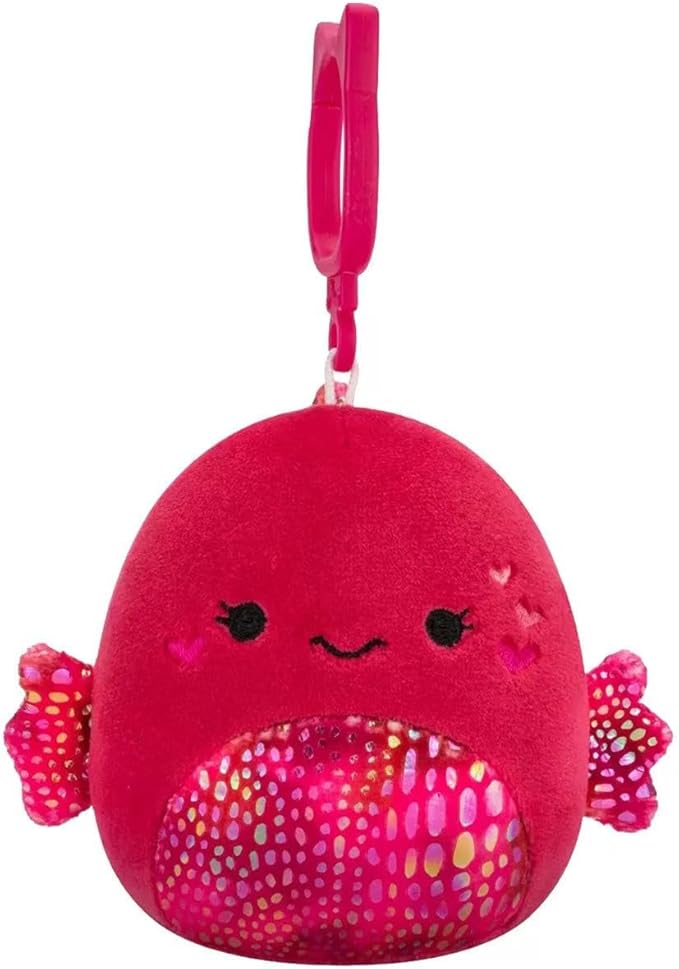 Squishmallows 2025 Valentine Squad 3.5" Mini Plush Doll Clip Keychain (Set of 6)