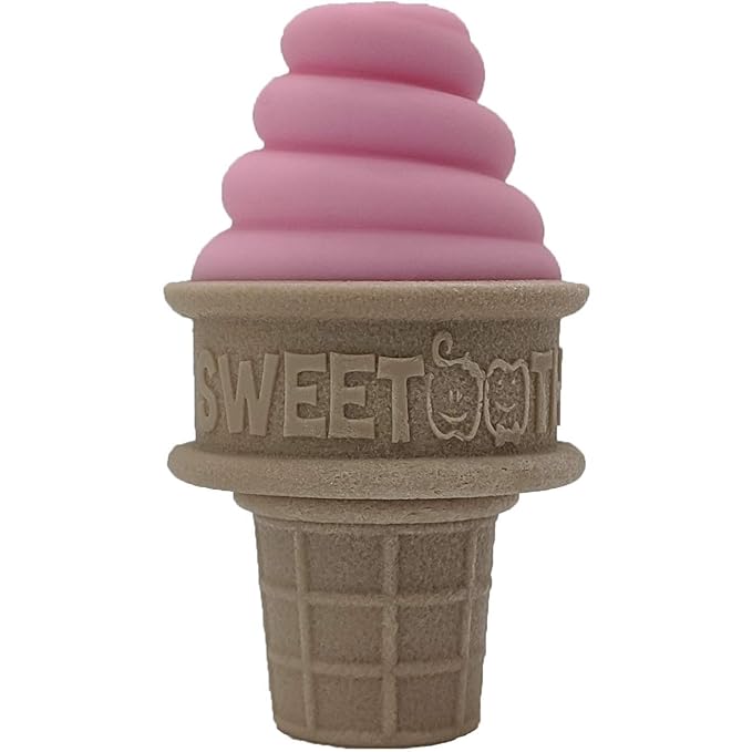 SweeTooth Ice Cream Cone Shaped Baby Teether - Pretty Pink