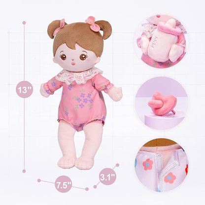 OUOZZZ Soft Baby Doll for Girls - My First Baby 13"