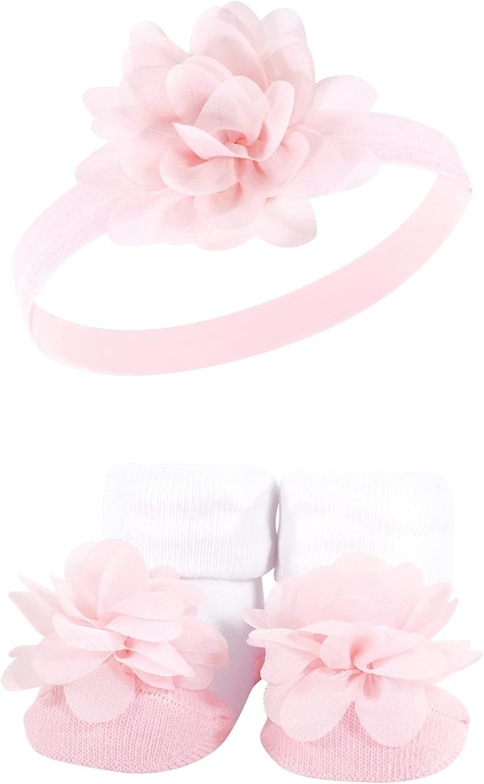 Hudson Baby Girl's Headband and Socks Giftset
