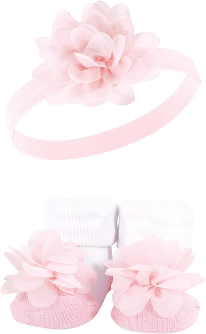 Hudson Baby Girl's Headband and Socks Giftset