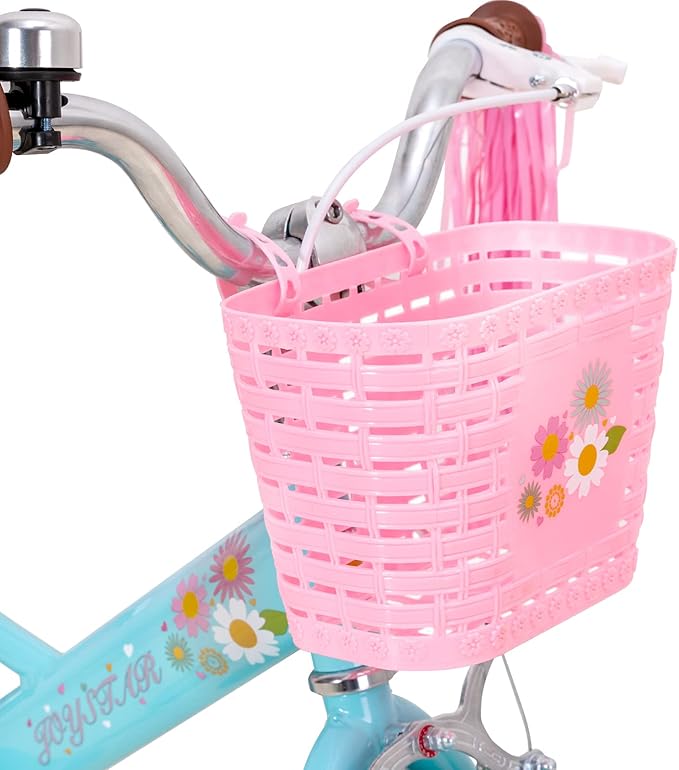 JOYSTAR Little Daisy Kids Bike for Girls Boys Ages 2-7 Years, 12 14 16 Inch Girls Bikes with Doll Bike Seat & Streamers