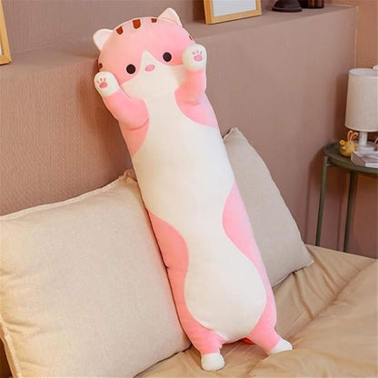 shangman Lovely Plush Cat Doll Cute Cartoon Soft Stuffed Kitten (Pink,130cm/51.1in)