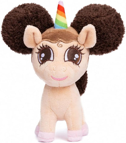 Baby Alexis Unicorn Plush Toy with Afro Puffs (Standing) - 6 inch