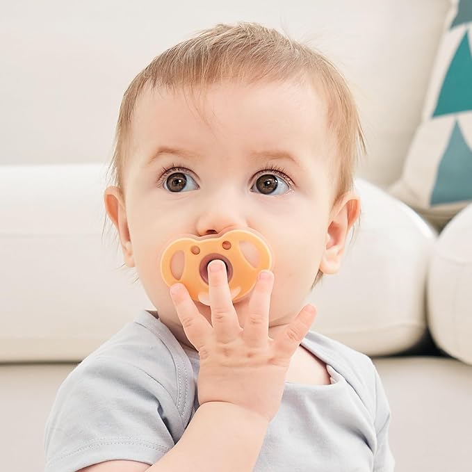 Mobella Koala Pacifiers 0-3 Months, Silicone Baby Pacifier for Breastfed Babies 2 Pack