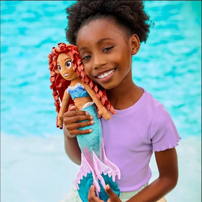Disney Store Ariel Plush Doll, The Little Mermaid Live Action 16 Inches, 0+