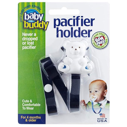 Baby Buddy Pacifier Clip Holder, Newborn Essential with Universal Fit for all Binky and Teether Brands 4+ Months, 1 Pack