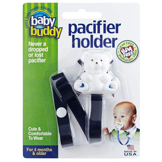 Baby Buddy Pacifier Clip Holder, Newborn Essential with Universal Fit for all Binky and Teether Brands 4+ Months, 1 Pack