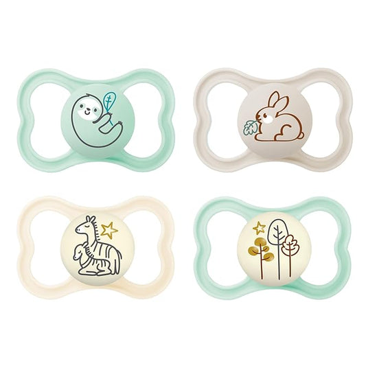 MAM Air Day & Night Baby Pacifier, for Sensitive Skin 16+ Months, 4 Count, 1)