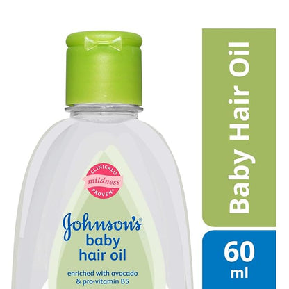 Newborn Johnson'S Baby Hair Oil With Avocado, 60Ml