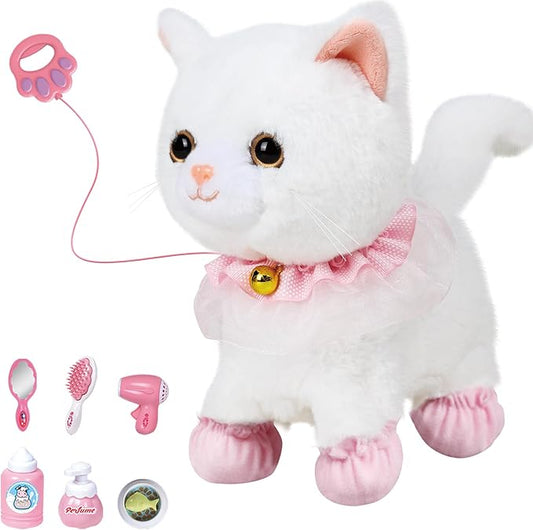 Interactive Electronic Plush Toy Walking and Barking Robot Cat Plush