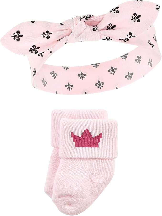 Hudson Baby baby-girls Headband and Socks Set