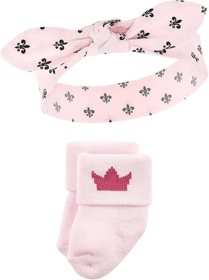 Hudson Baby baby-girls Headband and Socks Set