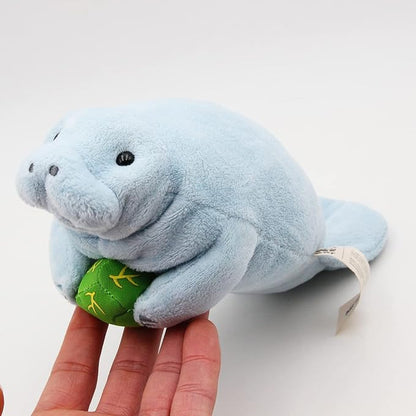 7inch Simulation Manatee Plush Toy Lifelike Sea Cow Stuffed Animal Doll