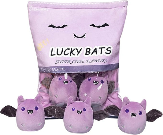 REFAHB Lucky Bat Plush Toy, Removable Stuffed Animal Plush Dolls (5pcs a