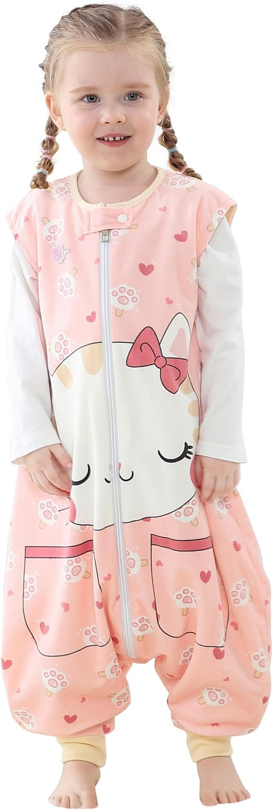 Baby Sleeping Sack Sleeveless, Toddler Sleeping Bag with Legs