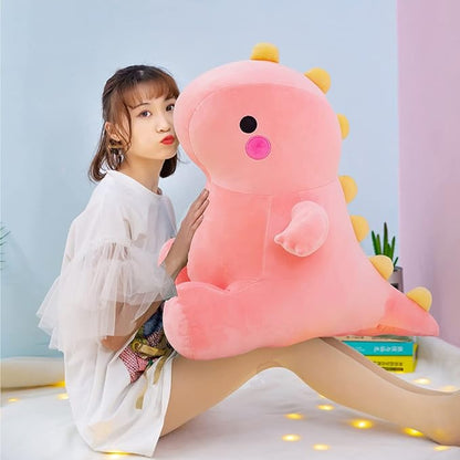 Cute Dinosaur Plush Toys, Fat Dinosaur Stuffed Animals Toys Dolls (Pink,23in)