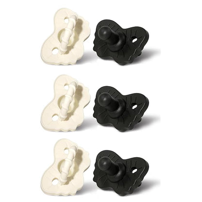 RaZbaby RaZzies Pacifier 6-Pack for Newborns &Infants 0m+ - Natural Nipple Shaped BPA Free Medical Grade Silicone 1 Piece