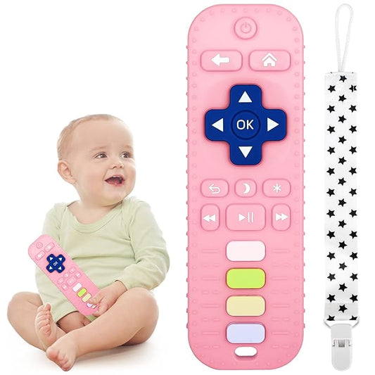 Chuya Silicone Remote Teethers Baby Teething Toys, TV Remote Teether 0-6-12-18 Months