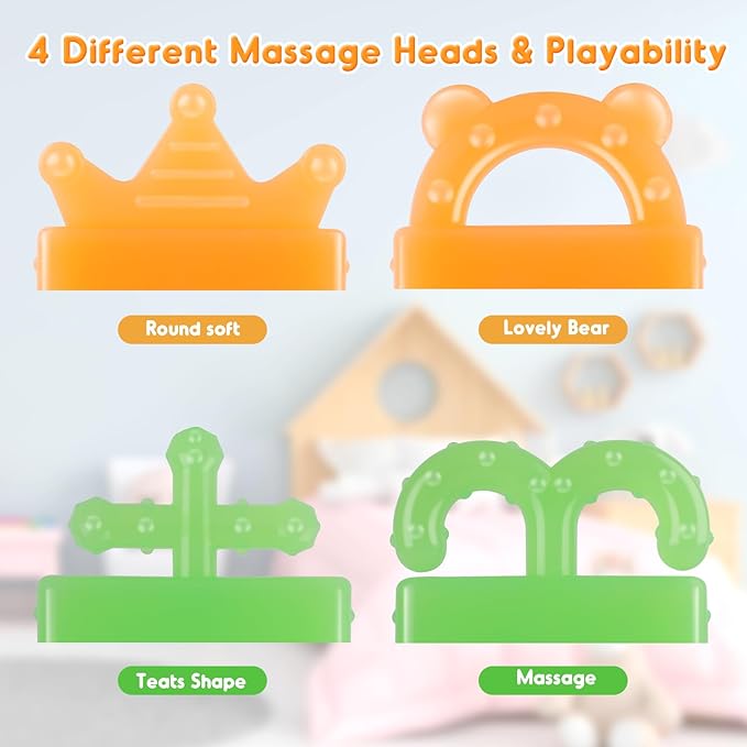 NPET 3-in-ONE Teethers for Babies 3-6 Months, Convertible Teething Relief 6-12 Months